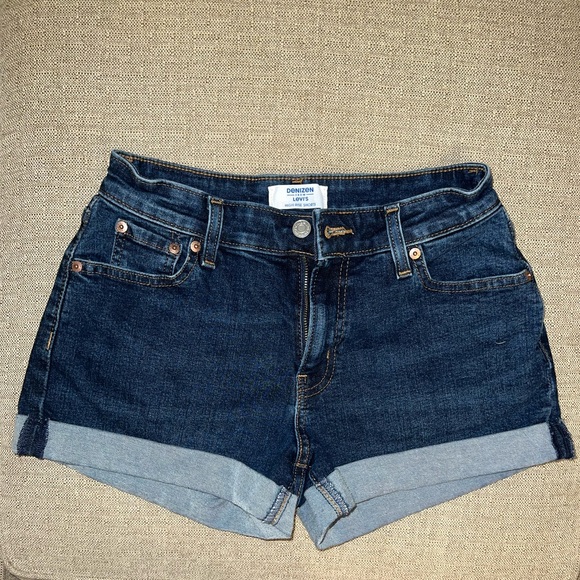 LEVI DENIZEN dark denim shorts - Picture 1 of 3